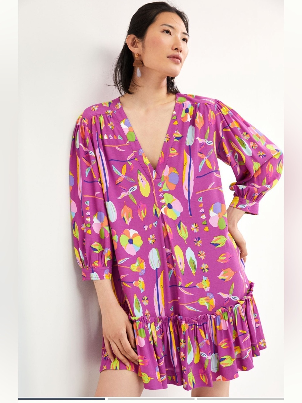 Anthropologie Luke John Matthew Arnold Floral Tunic Dress